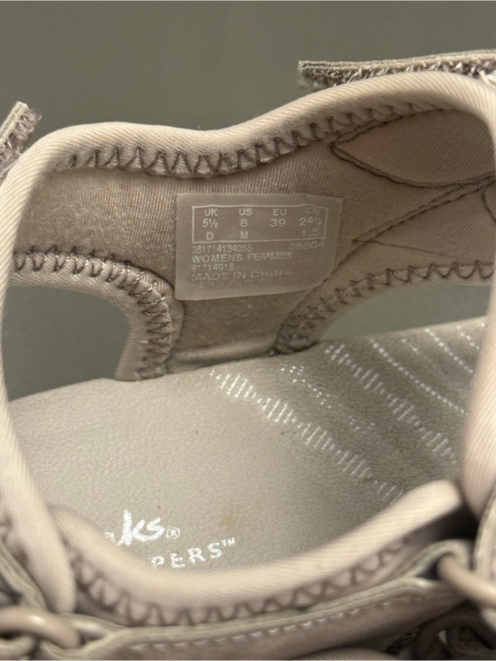 Clarks Women's Light Beige Hook-and-Loop Comfort Sandals - Picture 4 of 5